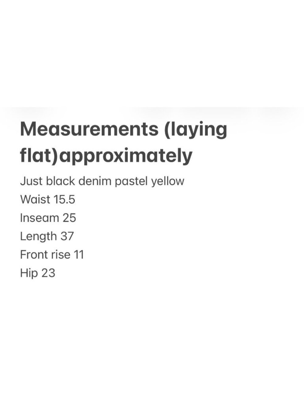 Just Black Denim Utility Wide Leg Jeans Womens 31 Pastel Yellow High Rise USA - Picture 6 of 15